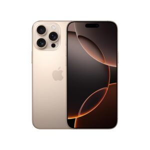 iPhone 16 Pro Max 256 GB: 5G Mobile Phone with Camera Control, 4K 120 fps Dolby Vision and a Huge Leap in Battery Life. Works with AirPods; Natural Titanium